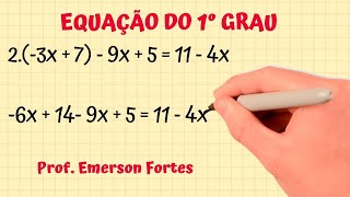 Equação do Primeiro Grau Passo a Passo [upl. by Albion]