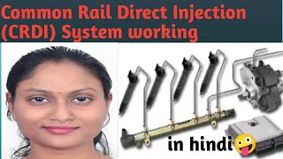 CRDI system in Hindi  Common rail direct injection system working  Common rail injection system [upl. by Sandor844]