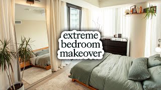 EXTREME cozy bedroom makeover on a budget [upl. by Srevart]