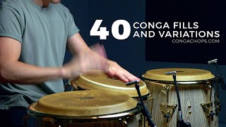 Conga Lesson  How to Play Congas  40 Fills and Variations on Congas  CongaChopscom [upl. by Brower683]