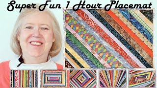 1 hour placemat A quick quilt as you go foundation pieced scrappy placemat [upl. by Airolg]