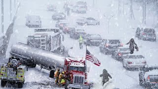 2 minutes ago in Texas USA The worst snowstorm paralyzed cars and homes in Texas [upl. by Kronfeld]