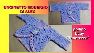 GOLFINO BABY TENEREZZA TUTORIAL TUTTE LE TAGLIE Alex Crochet [upl. by Paucker265]