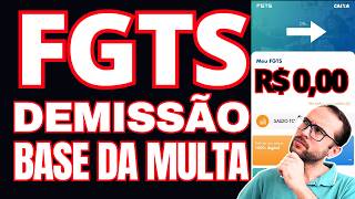 CÁLCULO DA MULTA DO FGTS É SOBRE O SALDO OU SE SACOU O FGTS A MULTA FGTS É CALCULADA SOBRE O TOTAL [upl. by Yerffeg]