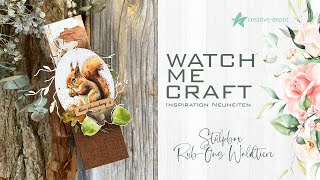 WATCH ME CRAFT  Stülpbox  Verpackung basteln  Neuheiten Creative Depot  November 2023 [upl. by Fredi]