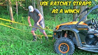 How to Use Ratchet Straps as a Winch [upl. by Dan]