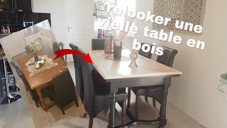 comment relooker une table en bois facilement et sans machine [upl. by Akirderf]