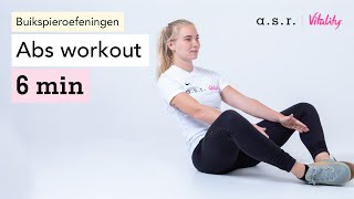 Buikspieren trainen in 6 minuten workalong  Ab workout [upl. by Lanti]