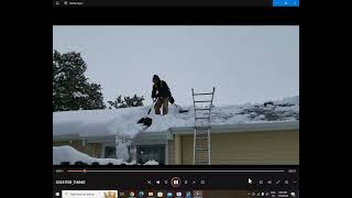 shoveling snow off roof roof reframe [upl. by Lani]