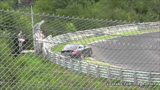 Porsche 911 Crash Nordschleife Nürburgring Unfall 03082014 [upl. by Nottirb205]