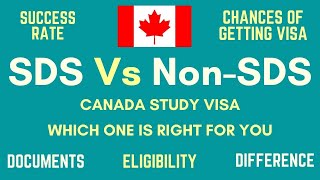 SDS Vs Non SDS Visa for Studying in Canada [upl. by Fields]