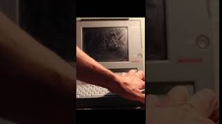 Rare Olivetti PHILOS COLOR 45 vintage laptop quick test [upl. by Eidroj]