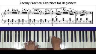 Czerny Practical Exercises for Beginners Op 599 No 44 Piano Tutorial [upl. by Amesari]