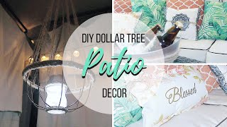 DIY DOLLAR TREE PATIO DECOR [upl. by Einavoj]