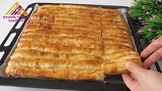 Nasıl Yapıldığına İNANAMAYACAKSINIZ❗EVDE UN SU TUZ Varsa HERKES Yapabilir🤚Kolay ve Lezzetli Börek😋 [upl. by Suivatnad325]