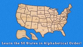 Learn the 50 United States in Alphabetical Order Learn Geography United States Puzzle [upl. by Nylesaj]