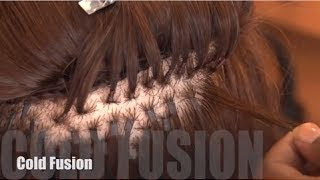 How To Apply Cold Fusion Hair Extensions [upl. by Salome973]