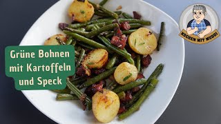 Grüne Bohnen mit Kartoffeln und Speck [upl. by Shedd]