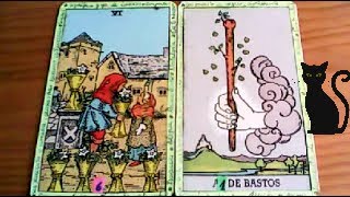 Combinaciones tarot con el SEIS de COPAS  ARCANOS MENORES DE BASTOS Por TARA [upl. by Bolan]