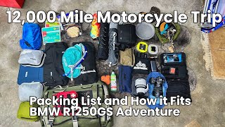 Packing for a 12000 Mile Motorcycle Trip  BMW R1250GS Adventure  Arctic Circle [upl. by Mortimer]