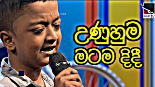 Unuhuma matama didi උණුහුම මටම දිදී Live in CharanaTV  cover by Seneth Rasanga [upl. by Derdlim]