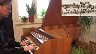 J S Bach  Invention 4 in d minor BWV 775 with scrolling score [upl. by Lasonde]