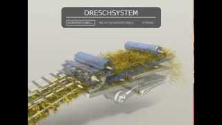 Combine Crop Flow Straw Walker Rotary and Hybrid [upl. by Faustine]