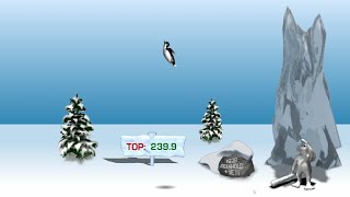 Yeti Sports Pingu Throw Flash Game [upl. by Doralynne]