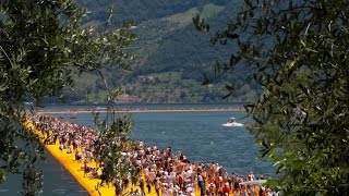 Christo e Jeanne Claude The Floating Piers 3D  La Passerella di Christo  Percorso Completo [upl. by Helfand934]