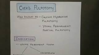 CVEKS PULPOTOMY IN HINDI [upl. by Maximilianus]