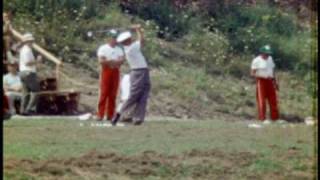 Ben Hogan Golf Swing on Practice Range  Circa 1968 [upl. by Sherourd960]