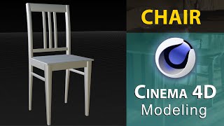 Cinema 4D Tutorial modeling CHAIR for XIX  XX century Kitchen Interior Part 04 [upl. by Ellerey913]