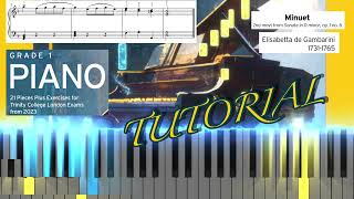 02 Elisabetta de Gambarini Minuet  TRINITY GRADE 1 PIANO EXAM from 2023 2024 [upl. by Sadnalor165]