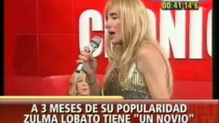 Zulma Lobato cantando en cronica tv [upl. by Ahsinoj]