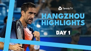 Cilic Returns To ATP Tour Marozsan Nardi amp Darderi Feature  Hangzhou 2024 Highlights Day 1 [upl. by Venn344]