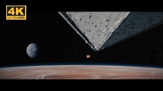 4K Star Wars 1977 Despecialized  Original 20th Century Fanfare Opening Crawl Star Destroyer Chase [upl. by Ateekal7]