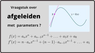 Functies Afgeleiden  Hoe bepaal je de onbekende parameter in de raaklijn Deel 1 [upl. by Auqinahc]