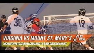 Virginia vs Mount St Marys  2014 Laxcom College Highlights [upl. by Tarrance650]