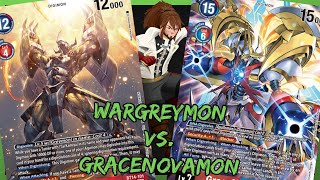 WarGreymon Lucus Vs Gracenovamon Chirag  Digimon TCG Locals BT15 [upl. by Aoniak]