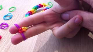 Double Fishtail Loom Band using your Fingers [upl. by Adnilim]