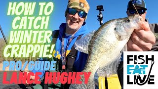 How to Catch Crappie in the Winter at Beaver Lake Lance Hughey Fish Eat Live [upl. by Ingham]