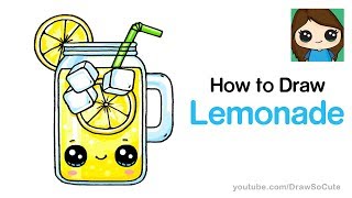 How to Draw Lemonade Easy and Cute [upl. by Daraj]