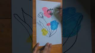 Easy Marker Art marker markerart viralvideo viralshort shorts fariyaart [upl. by Eanom]