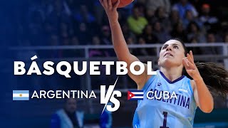 BÁSQUETBOL  Bronce femenino Argentina vs Cuba [upl. by Nayk937]