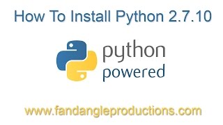 How To Install Python On Windows 2015 [upl. by Lupe]