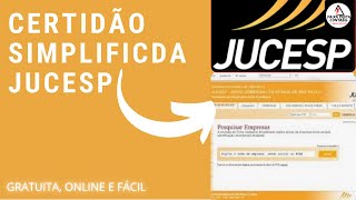 Como emitir a certidão da JUCESP [upl. by Hildie]