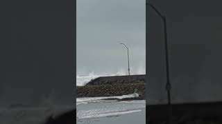 King tides crescent City jetty wall [upl. by Rekrap]