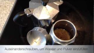 Espresso mit Bialetti EspressoKocher [upl. by Aninay]