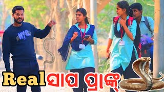 Real 🐍 ସାପ ପ୍ରାଙ୍କ୍ 😁😋  Snake Prank On Cute Girl Odia Snake Prank  cbprank [upl. by Nevla]