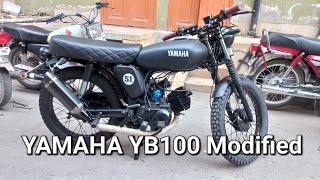 Yamaha YB100 Bike convert in caferacer styleZaheer Bike Modificationcaferacer yamaha 03165306219 [upl. by Aretha]